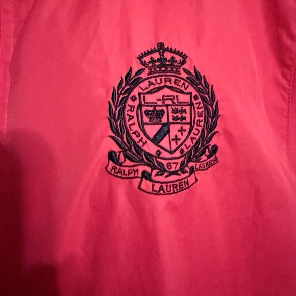 Ralph Lauren Active Windbreaker Jacket XL Pink Lightweight Nylon Coat - Picture 10 of 11